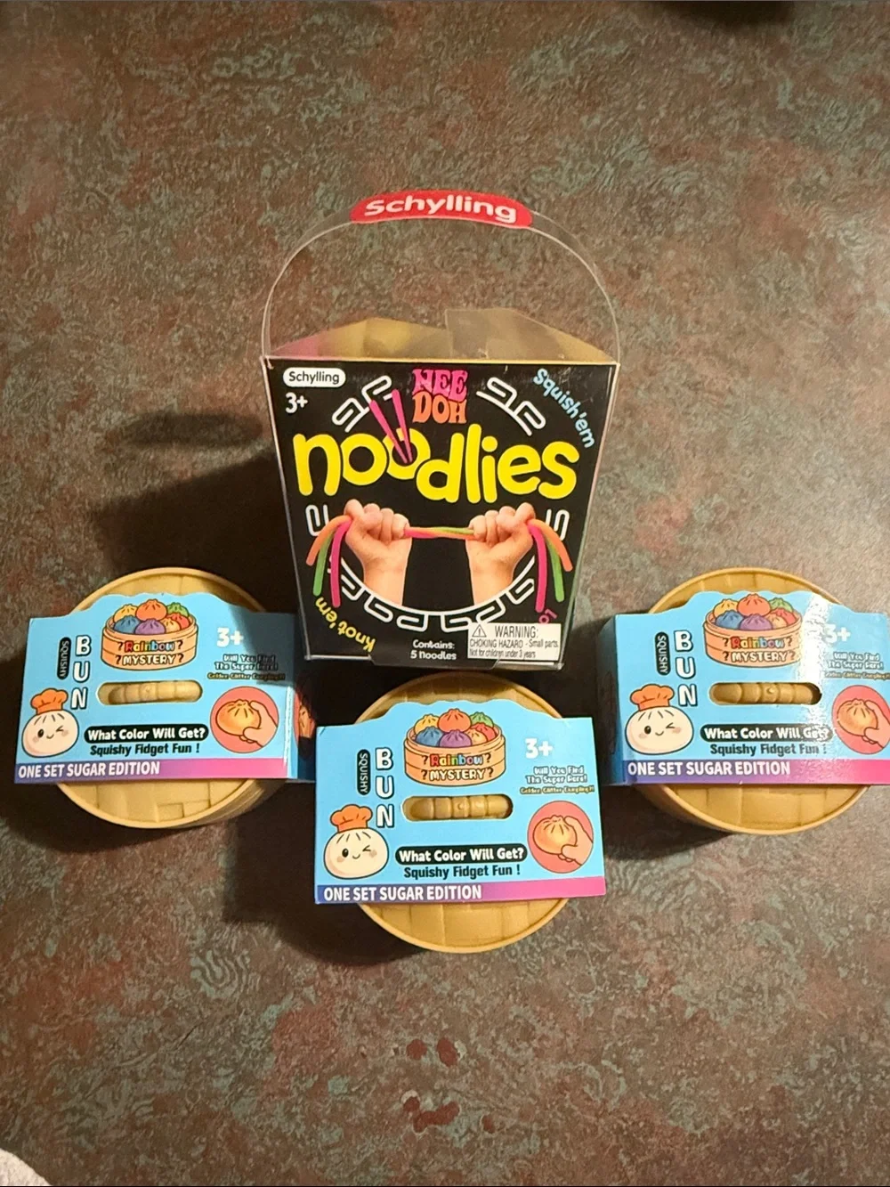 Noodlies Sensory Fidget Set - Yellow & Pink
